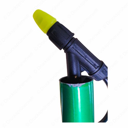 Verstellbare Düse der KWT500 Lanze in B-Ware, mit leicht abgeplatztem Lack am grünen Rohr, voll funktionsfähig