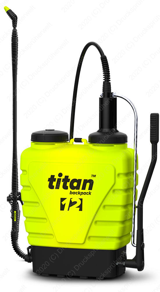 Titan 12V Akku-Rückensprüher mit Viton-Dichtungen und robuster V2A Composite Edelstahl-Lanze für professionelle Anwendungen