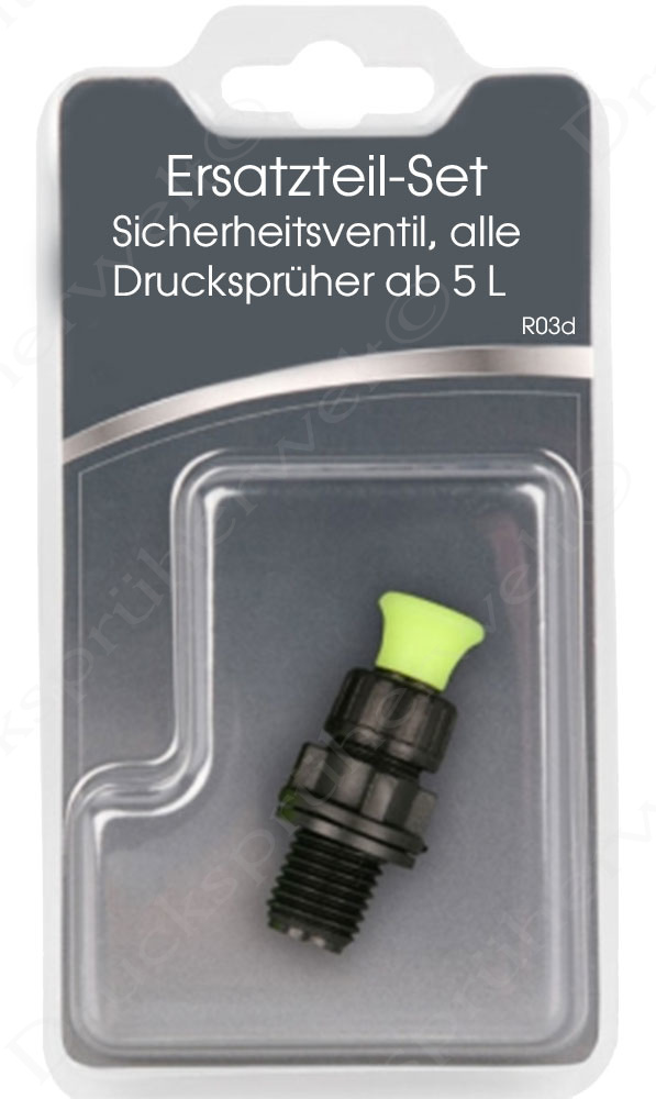 Sicherheitsventil mit NBR-Dichtung für Drucksprüher ab 5 Liter, robust und ölbeständig, passend als Ersatzteil