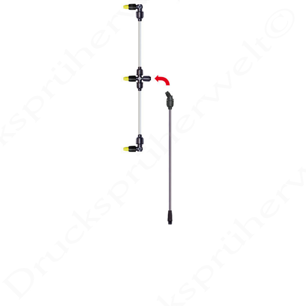 3-düsiger Flächensprüharm, 90 cm Sprühbreite