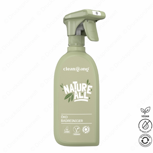 Öko Badreiniger Flasche – natürlicher, biologisch abbaubarer Reiniger für Bad, Dusche und Armaturen, entfernt Kalk und Seifenreste umweltschonend