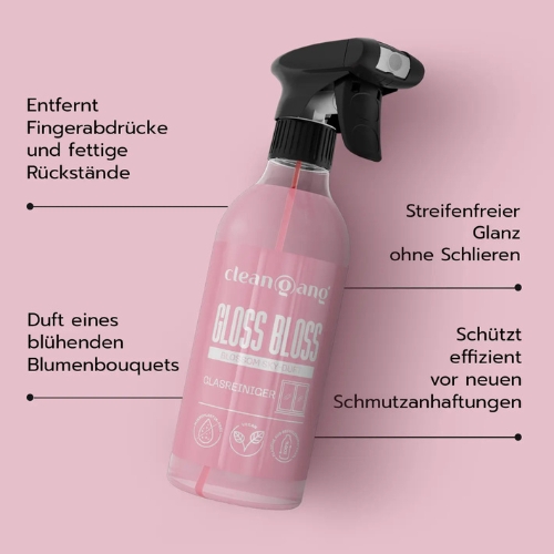 Blossom Sky Glasreiniger Flasche – sorgt für klare, streifenfreie Sauberkeit auf Glas, Spiegeln und Fenstern