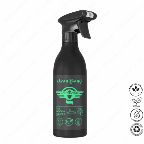 Cleangang Autoscheibenreiniger Flasche auf hellem Hintergrund – sorgt für streifenfreie Sauberkeit und klare Sicht auf Windschutzscheiben