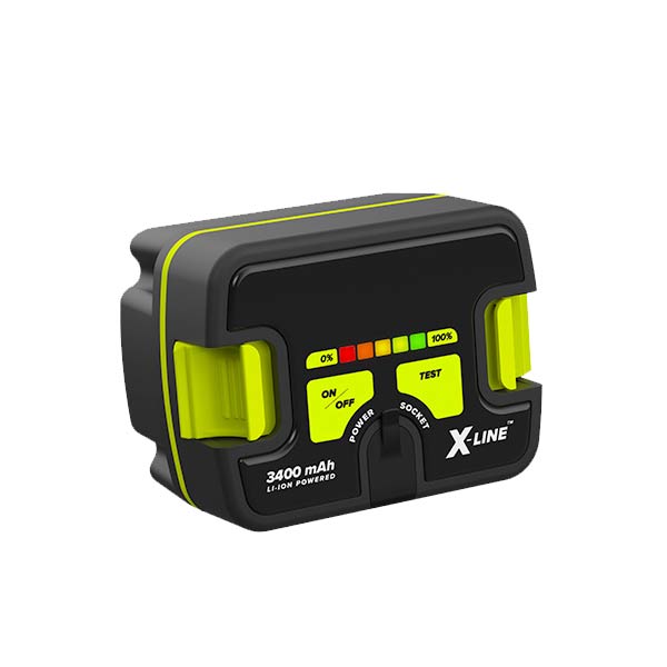 Herausnehmbarer 3400 mAh Li-Ion Akku für X-Line Akku-Drucksprüher, mit Ladeanzeige und Ein-/Ausschalter, als Ersatzakku